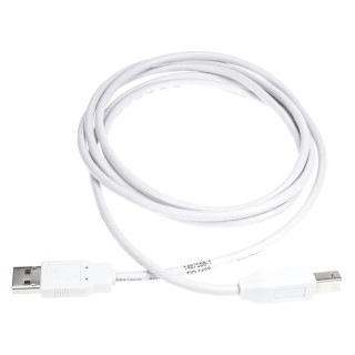 TE Connectivity USB 2.0 Male USB Type A to Male USB B Cable White 2m 1487588-1