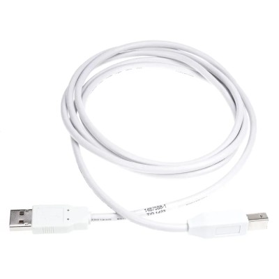 TE Connectivity USB 2.0 Male USB Type A to Male USB B Cable White 2m 1487588-1