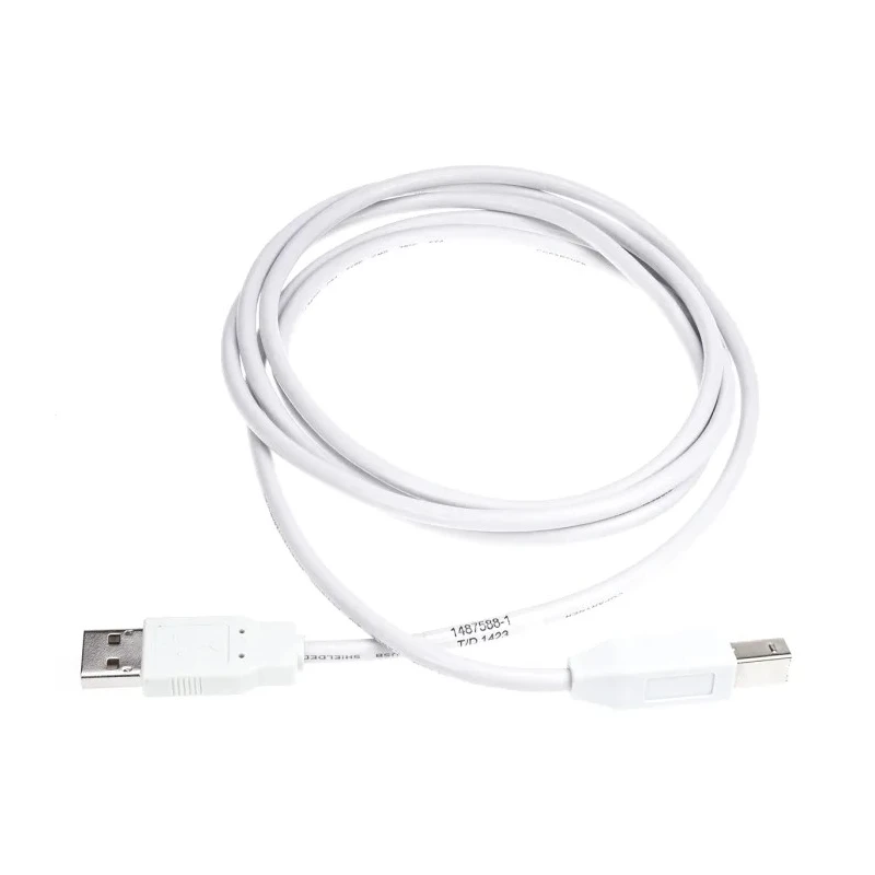 TE Connectivity USB 2.0 Male USB Type A to Male USB B Cable White 2m 1487588-1