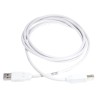 TE Connectivity USB 2.0 Male USB Type A to Male USB B Cable White 2m 1487588-1