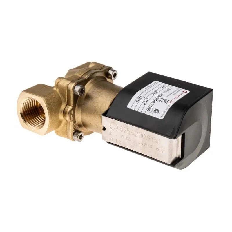 Buschjost 2 Port Normally Closed Brass Solenoid Valve 1/2 in Threaded, 24V DC 8254200.9151.02400