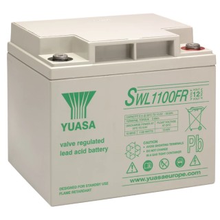 Yuasa 12 V Sealed Lead Acid Battery 39.6 Ah AGM, Flame Retardant ABS Case, 165mm x 170mm SWL1100-12FR