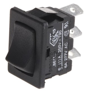 Arcolectric (Bulgin) Ltd SPST On-On On-(On) Panel Mount Rocker Switch Plastic Housing IP67 H8611VBAAB