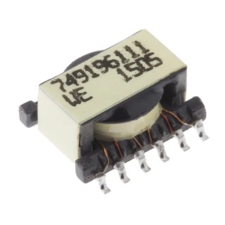 Wurth Elektronik Surface Pulse Transformer 1:1:1:1:1:1 Turns Ratio, 27.4 μH Primary Inductance, 344mΩ Primary 749196111