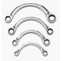 RS PRO Ratchet Spanner Set 4-Piece 3/8 x 7/16 To 3/4 x 7/8 in Chrome Vanadium Steel 537-5905
