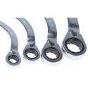 RS PRO Ratchet Spanner Set 4-Piece 3/8 x 7/16 To 3/4 x 7/8 in Chrome Vanadium Steel 537-5905