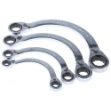 RS PRO Ratchet Spanner Set 4-Piece 3/8 x 7/16 To 3/4 x 7/8 in Chrome Vanadium Steel 537-5905