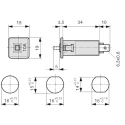 Schurter Thermal Magnetic Circuit Breaker 5A Current Rating 1-Pole Panel Mount 240V AC 32V DC 4404.0007
