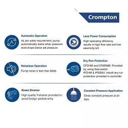 Crompton CFMSMB5D1.00-V24 Single Phase 1 HP Booster Pressure Pump with Tank