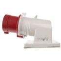 Scame IP44 Red Wall Mount Industrial Power Connector 3P+PE 16A 415V Right Angle IP44 IP44