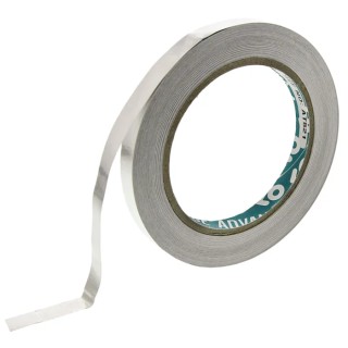 Advance Tapes Conductive Metallic Aluminium Foil Tape 10mm x 33m 0.07mm Thickness Acrylic Adhesive -20°C to 155°C AT521