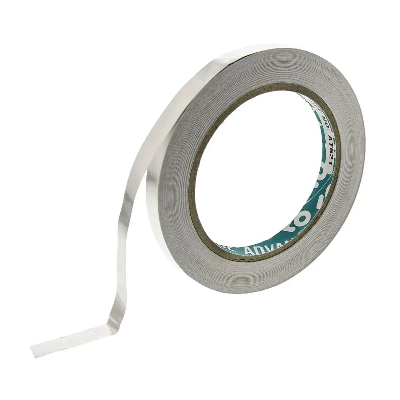 Advance Tapes Conductive Metallic Aluminium Foil Tape 10mm x 33m 0.07mm Thickness Acrylic Adhesive -20°C to 155°C AT521