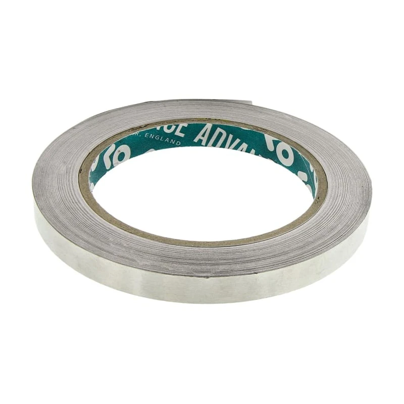 Advance Tapes Conductive Metallic Aluminium Foil Tape 10mm x 33m 0.07mm Thickness Acrylic Adhesive -20°C to 155°C AT521