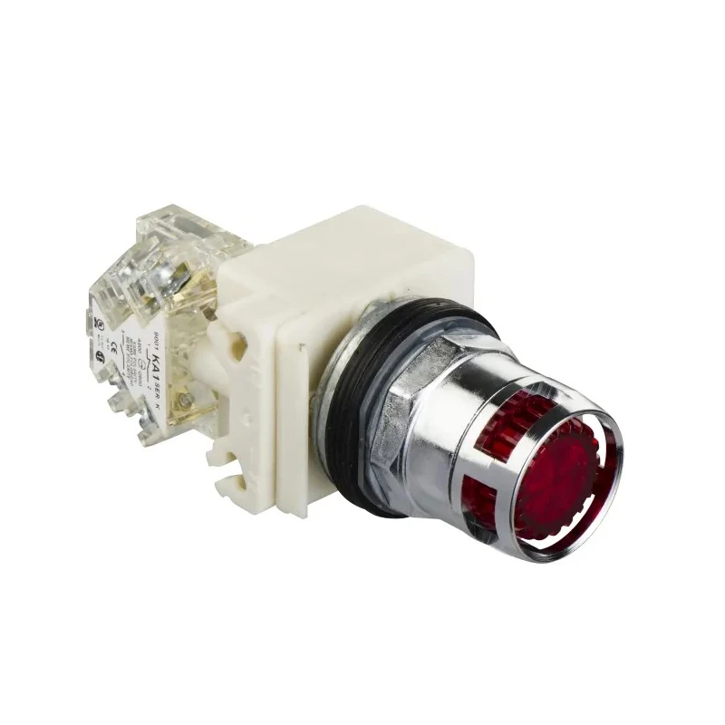 Schneider Electric Harmony 9001K Series Illuminated Push Button Switch, Spring Return, Panel Mount, 30 mm 9001K3L38LRRH13