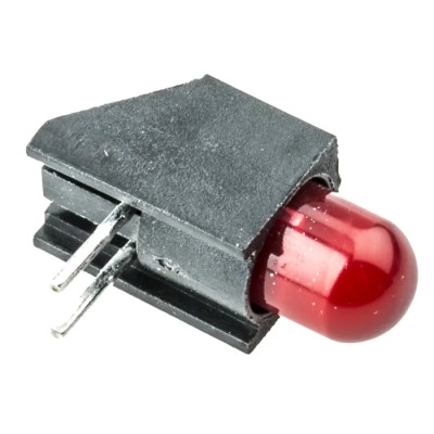 Dialight Red Right Angle PCB LED Indicator 5 mm (T-1 3/4), 1 LED, 2.5 V, Diffused Lens, Model 550-2407F