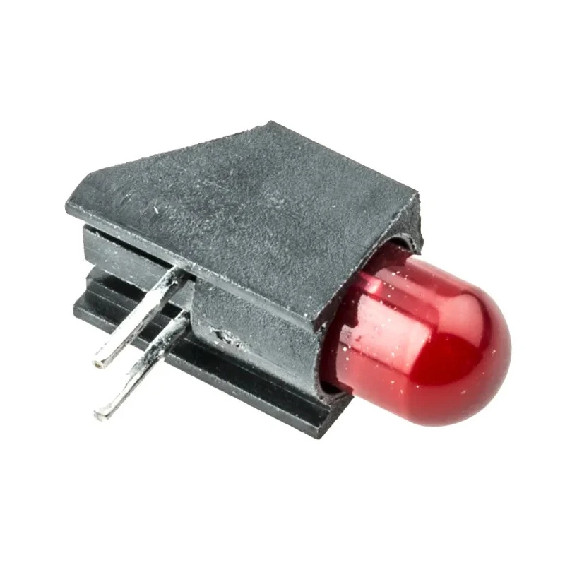 Dialight Red Right Angle PCB LED Indicator 5 mm (T-1 3/4), 1 LED, 2.5 V, Diffused Lens, Model 550-2407F