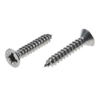 RS PRO Plain Stainless Steel Countersunk Head Self-Tapping Screw 19 mm Thread Size 6 A4 Grade 522-1331
