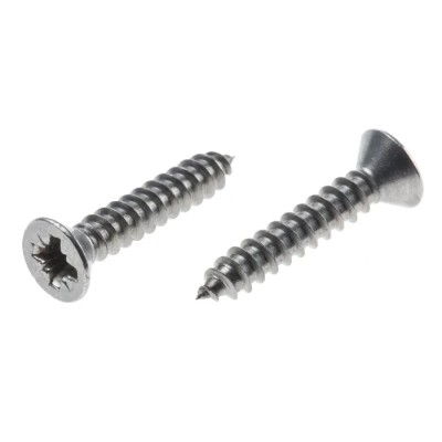 RS PRO Plain Stainless Steel Countersunk Head Self-Tapping Screw 19 mm Thread Size 6 A4 Grade 522-1331