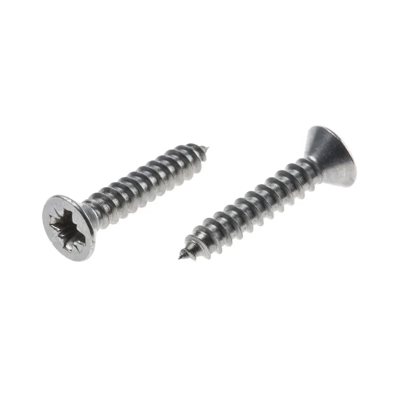 RS PRO Plain Stainless Steel Countersunk Head Self-Tapping Screw 19 mm Thread Size 6 A4 Grade 522-1331
