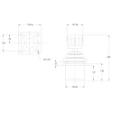 CH Products 3-Axis Hall Effect Joystick Knob IP68, IP65, 5 V dc, 10mA HFX-3600-034