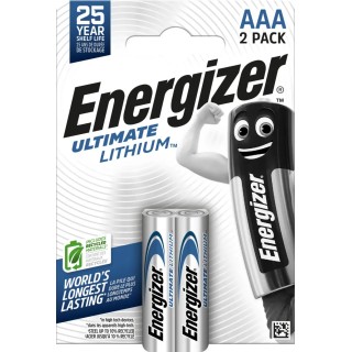 Energizer Ultimate Lithium Lithium Iron Disulphide AAA Battery 1.5 V 2-Pack 7638900262629