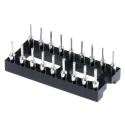E-TEC 2.54 mm Pitch Vertical 18 Way Through Hole Turned Pin Open Frame DIL Socket 3A POS-318-S001-95 X22