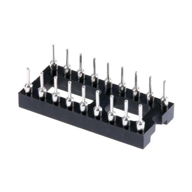 E-TEC 2.54 mm Pitch Vertical 18 Way Through Hole Turned Pin Open Frame DIL Socket 3A POS-318-S001-95 X22