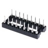 E-TEC 2.54 mm Pitch Vertical 18 Way Through Hole Turned Pin Open Frame DIL Socket 3A POS-318-S001-95 X22