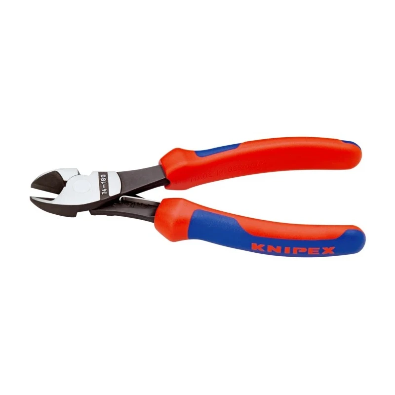 Knipex High Leverage Flush Side Cutter 180mm Jaw Width 11mm Maximum Cutting Capacity 3.8mm 74 12 180