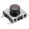 Schurter IP67 Black Tactile Switch Button 4.1 mm SPST 50mA 32 V dc Surface 1241.1618.11