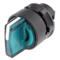 Schneider Electric Harmony Series 3 Position Illuminated Selector Switch Head, 22 mm Cutout, Green Handle, IP67 ZB5AK1333