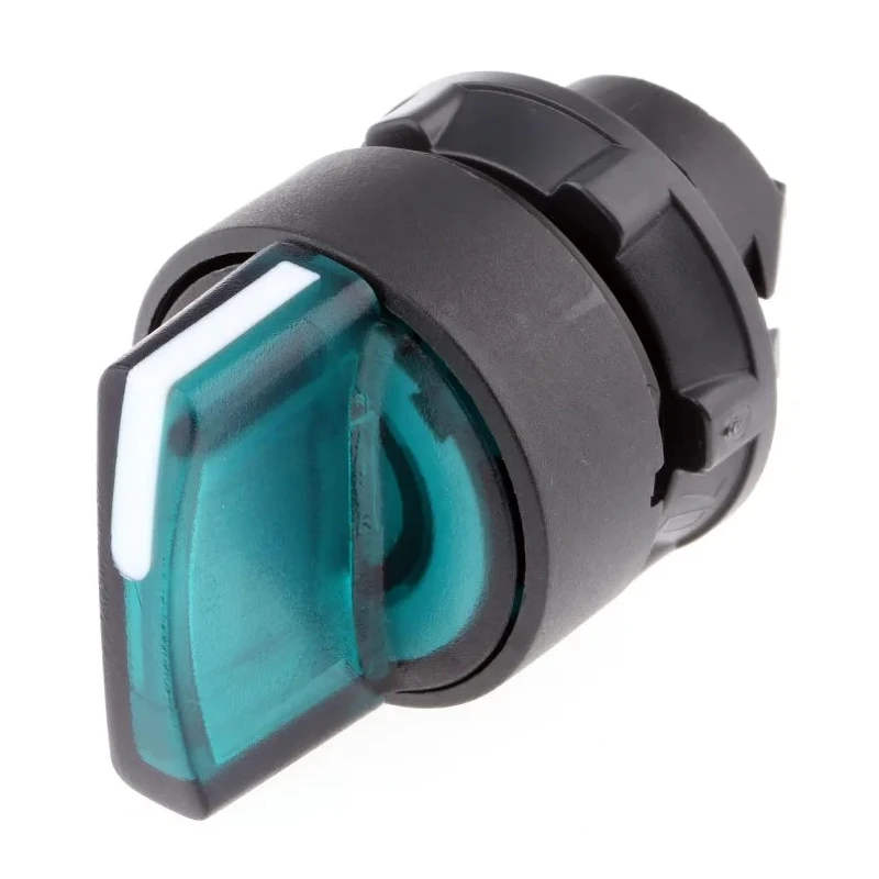 Schneider Electric Harmony Series 3 Position Illuminated Selector Switch Head, 22 mm Cutout, Green Handle, IP67 ZB5AK1333