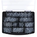 RS PRO Steel 1190 Piece Phillips Drive Self-Tapping Screw Bolt Kit 9-25mm Bright Zinc 534-9552