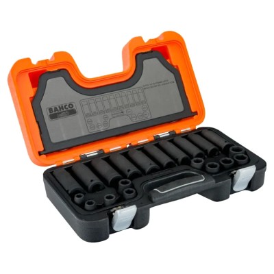 Bahco 20-Piece 1/2 in Deep, Impact, Short, Standard Impact Socket Set D-DD/S20