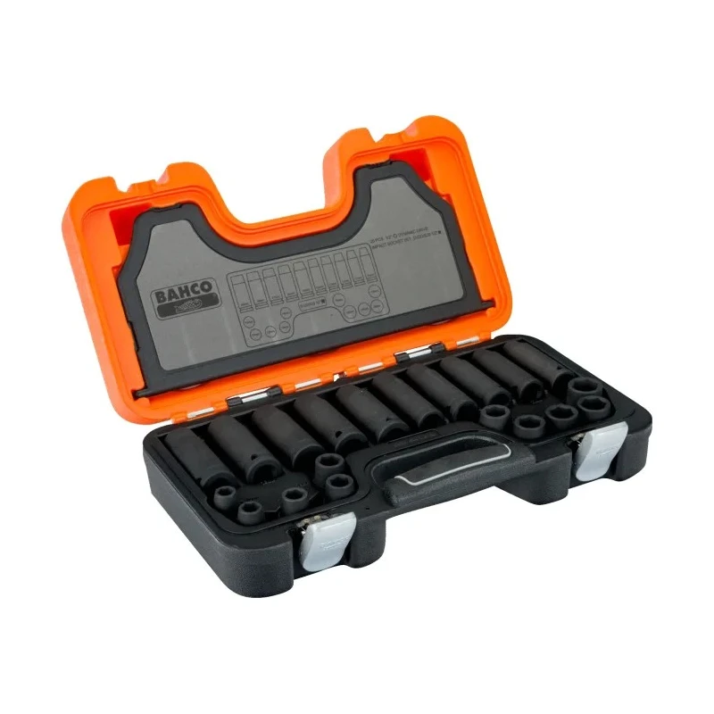 Bahco 20-Piece 1/2 in Deep, Impact, Short, Standard Impact Socket Set D-DD/S20