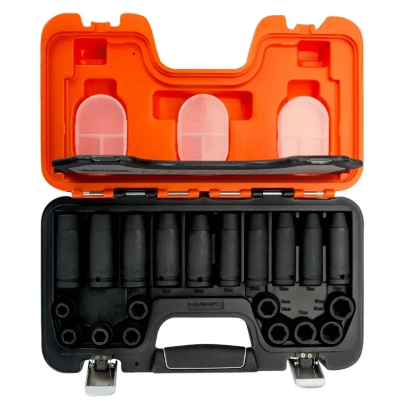 Bahco 20-Piece 1/2 in Deep, Impact, Short, Standard Impact Socket Set D-DD/S20