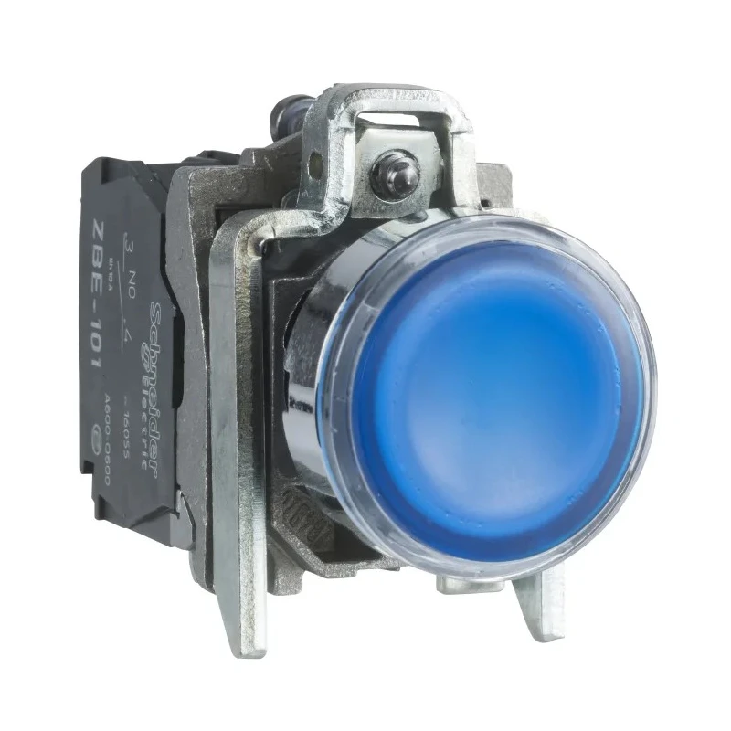 Schneider Electric Harmony XB4 Series Illuminated Push Button Switch, Spring Return, Panel Mount, 22 mm Cutout XB4BW36G5