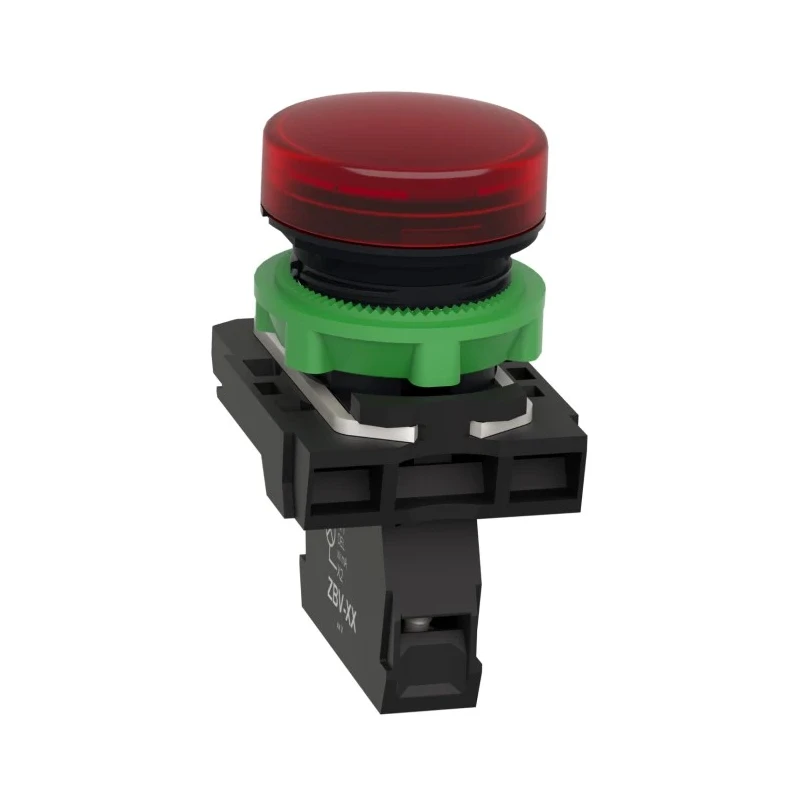 Schneider Electric Panel Mount Red LED Pilot Light Harmony XB5 22 mm Cutout 250V IP66 IP67 Round XB5AV64