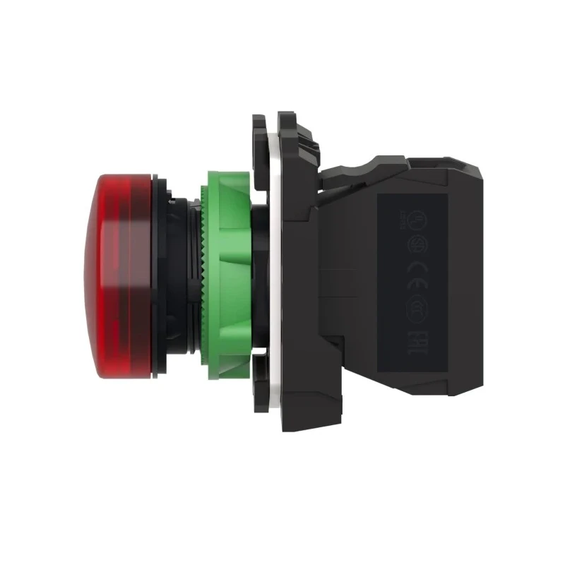 Schneider Electric Panel Mount Red LED Pilot Light Harmony XB5 22 mm Cutout 250V IP66 IP67 Round XB5AV64