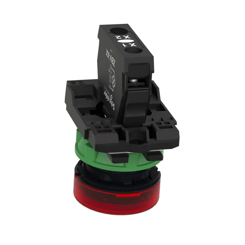 Schneider Electric Panel Mount Red LED Pilot Light Harmony XB5 22 mm Cutout 250V IP66 IP67 Round XB5AV64