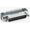 Glenair 25 Way Right Angle 1.91 mm Pitch Through Hole D-Sub Connector Female GMR7590