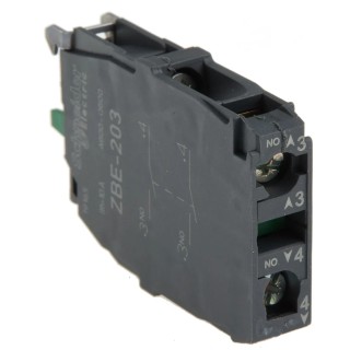 Schneider Electric Harmony Series Contact Block 60V 3A Screw Terminal 2 NO ZBE203
