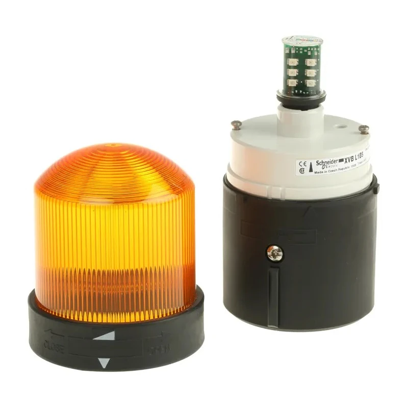 Schneider Electric Harmony XVB Series Amber Beacon 24V ac/dc Flashing Base LED Bulb IP65 