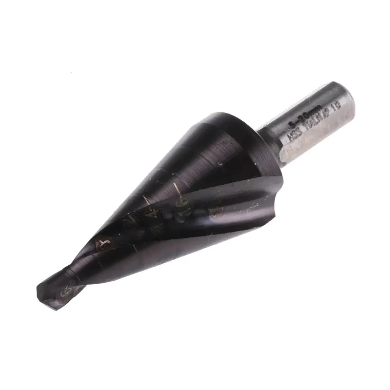 EXACT HSS Step Drill Bit 5 mm to 20 mm, Spiral Tap, TiAlN Coating, Model 05285