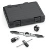 GearWrench 5-Piece Carbon Steel Ratcheting Tap Wrench Set with 5° Ratcheting Arc 12 in 3880