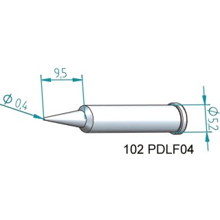Ersa 0.4 mm Conical 30 mm Soldering Iron Tip for use with i-Tool 102PDLF04