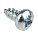 RS PRO Bright Zinc Steel Pan Head Self-Tapping Screw 6.5 mm Length, Thread Size 4, Pozidriv Drive 546-5604