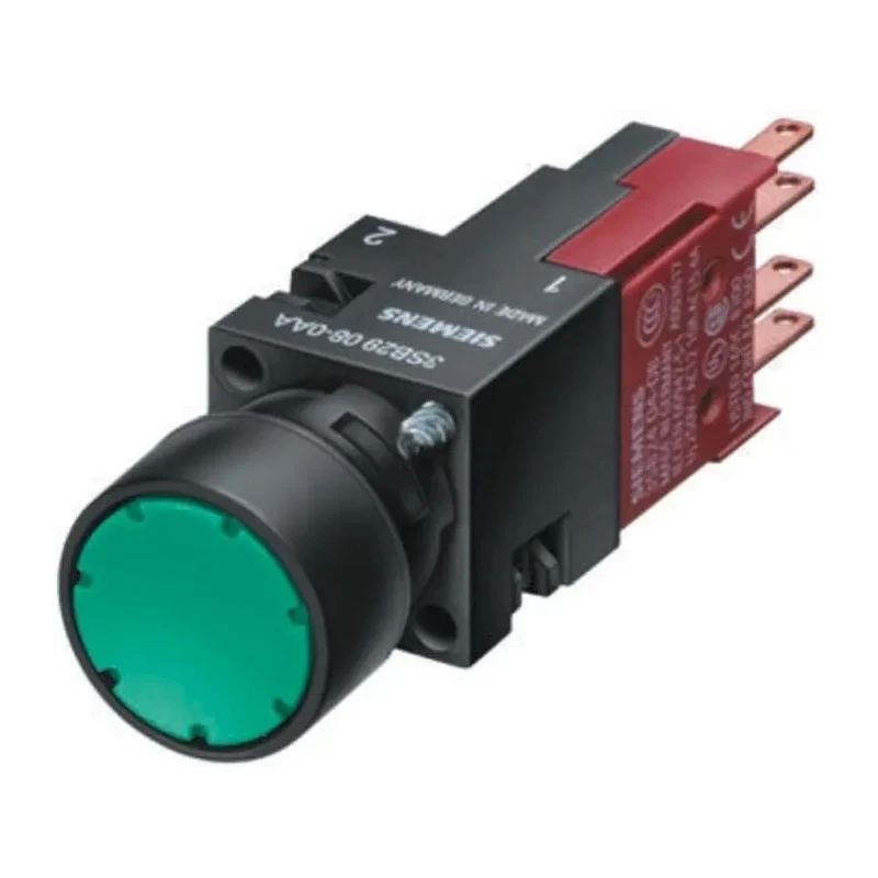 Siemens 3SB2 Series Illuminated Push Button Switch Momentary Panel Mount 16 mm Cutout IP65 250V dc 250V ac 3SB2226-0AE01