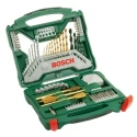 Bosch 70-Piece Twist Drill Bit Set for Multi-Material, HSS, 1.5 mm Min to 32 mm Max, Titanium-Coated Steel 2607019329