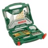 Bosch 70-Piece Twist Drill Bit Set for Multi-Material, HSS, 1.5 mm Min to 32 mm Max, Titanium-Coated Steel 2607019329